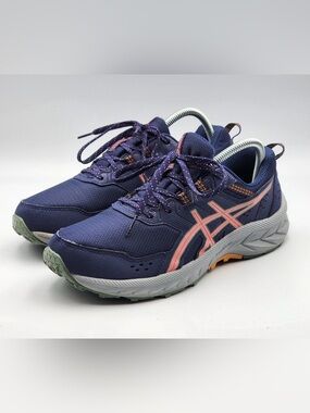 Asics Sneakers Womens 8.5 Wide Gel Venture 9 1012B314 Blue Running Trail Shoes